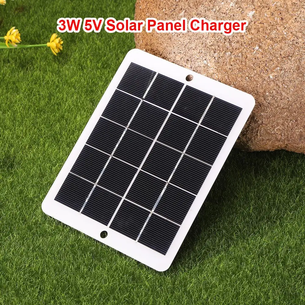 USB Solar Panel Outdoor 3W 5V Portable Climbing Camping Polysilicon Travel DIY Solar Charger Generator Power Bank for Outdoor