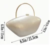 Women's Marble Pearl Acrylic Clutch Bag with Chain Shell Box Design Evening Wedding Bridal Handbag Gift for Party 6