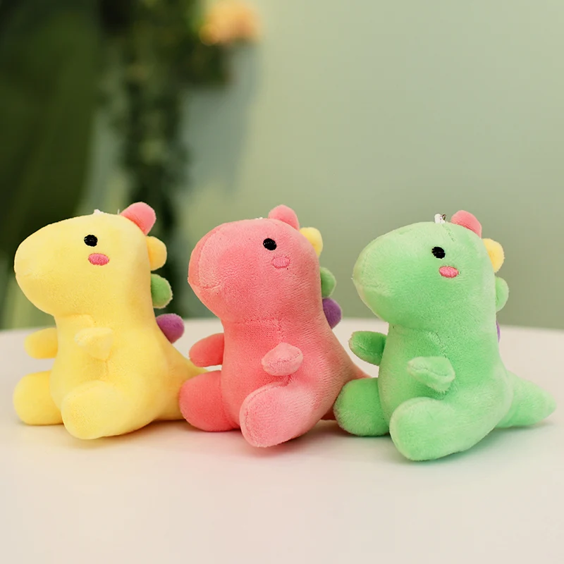 Cute Little Dinosaurios Plush Toy Kawaii Dinosaur Plushies Soft Doll Pendant Keychain for School Bag Backpack Clothing Decor