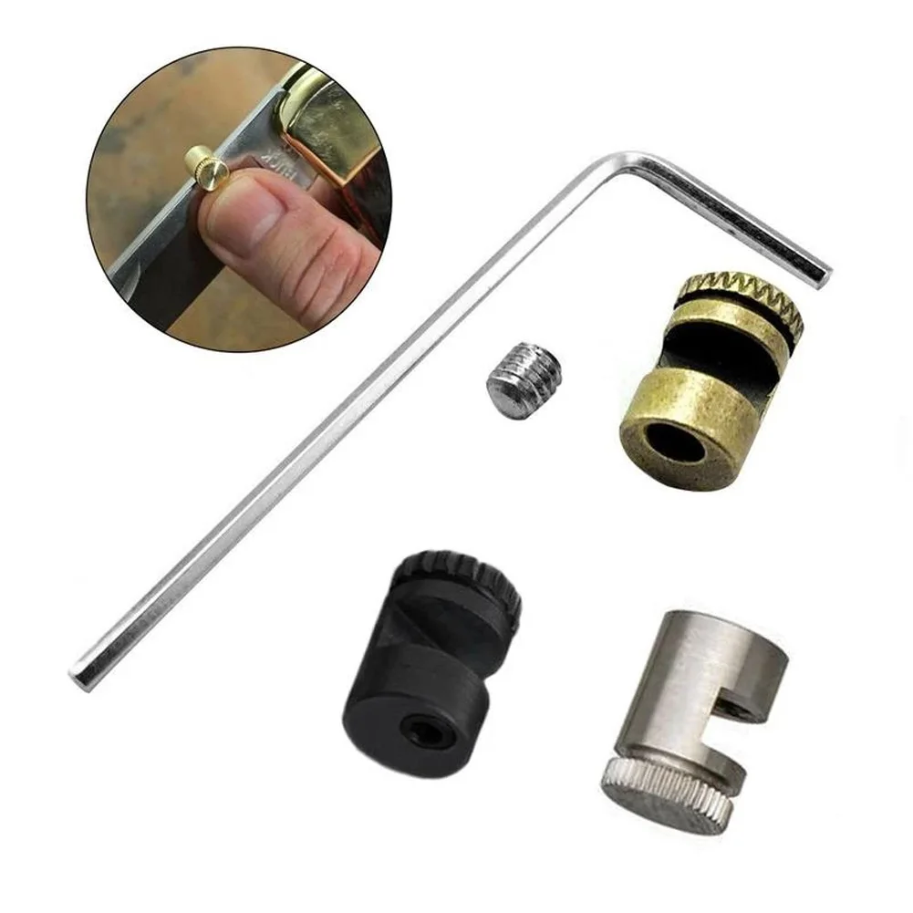3Pcs/set 110 Thumb Stud Push Cutter Button 416 Steel Material 110 Screw Pusher Screw With Hex Wrench Tool Copper Black White