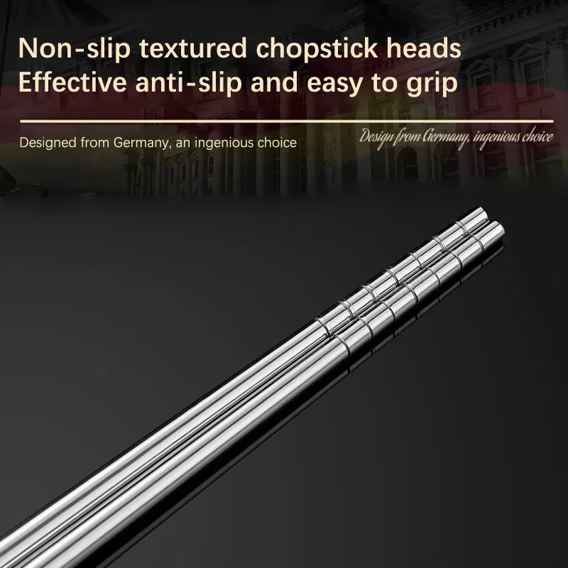 Stainless steel chopsticks long cook noodles deep fried hot pot Chinese reusable metal tableware