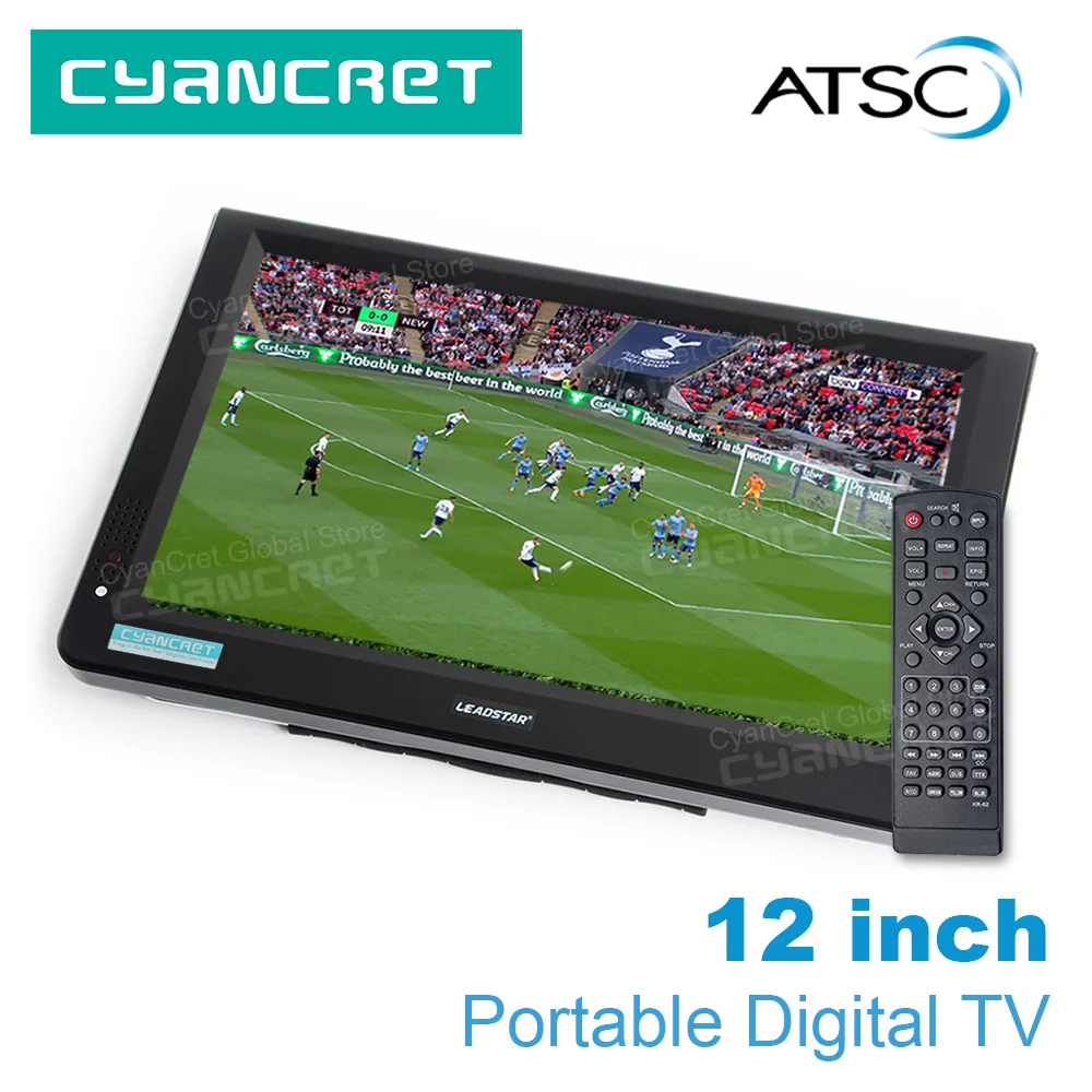 LEADSTAR D12 12 inch HD Portable TV ATSC Digital and Analog mini small Car Television Support USB SD Card MP4 AC3