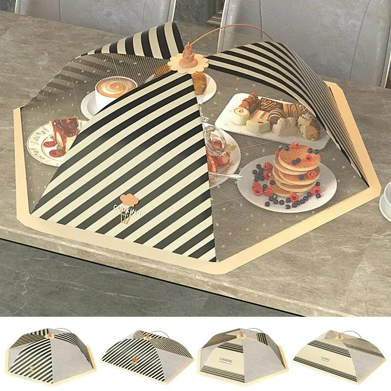 

Foldable Food Mesh Cover Umbrella Shape Anti Mosquito Foods Protective Cloth Tool Portable Table Food Safety Pad For Picnic