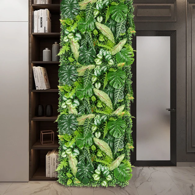 Mesterséges Növényi Fű Fali Panel 19.68*19.68In Sárga Nyár Fa Milánó Teknős Hátsó Levél Esküvői Beltéri És Kültéri Dekoráció - Image 3