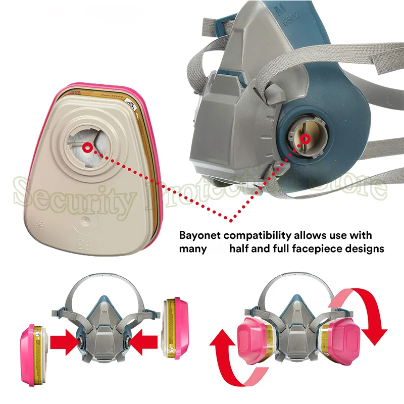 P100 Respirator Filter Against Organic Vapors and Particulates