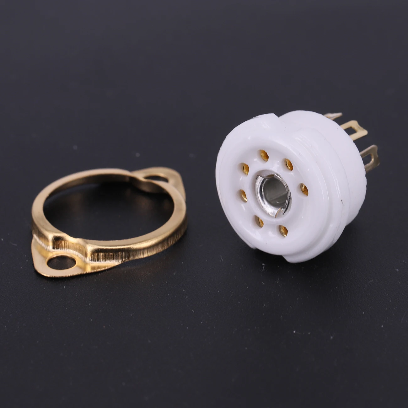B7G 7PIN Tube Socket Ceramic Valve Base 5PCS For 6X4 6Z4 6AQ5 6J1 6J2 6J5 EC92 6H2 EAA91 EZ90 EF95 Tube Amplifier Audio HIFI DIY