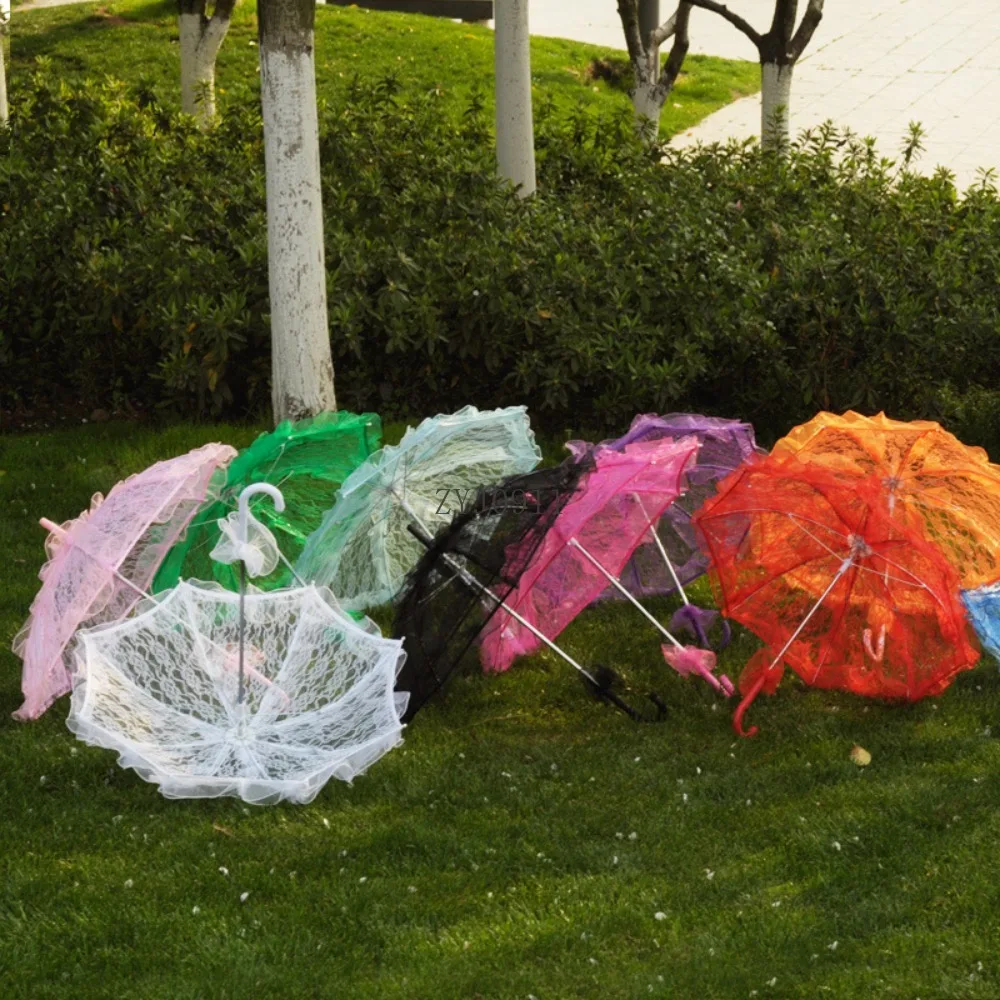 *Colorful Lace Florals Bridal Umbrellas for Wedding Party Craft Flowers Wedding Decor Props Accessories sombrillas para sol