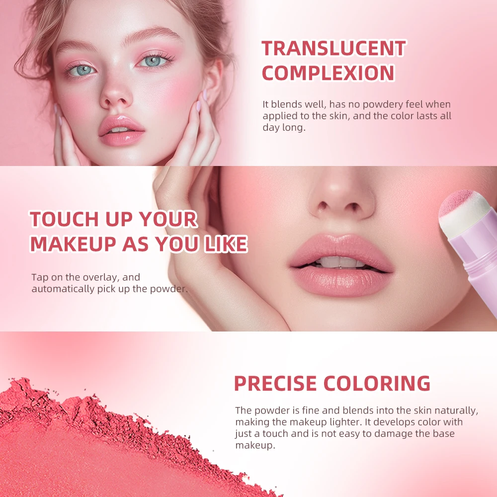 Matte Blusher Blush Sponge Makeup Contour Makeups Face Matte Rouge Powder Blushes Peach Palette Stick Cosmetics Pink 4