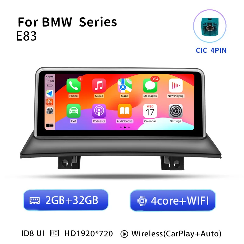 Carplay 8 Ccore 2 din Android 14 Car Multimedia Player For BMW X3