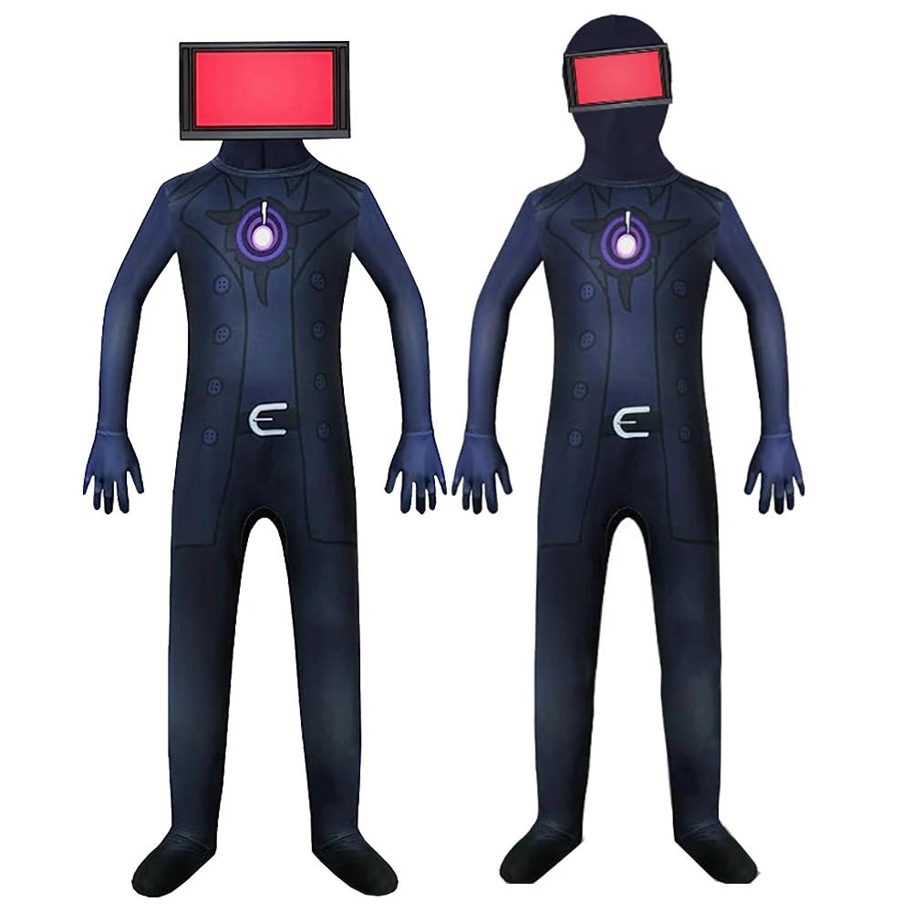 Skibidi Toilet Television Man Costume Cosplay Funny Tv Man Camcorderman Costumes Horror Game Figure Abbigliamento Per Bambini Regalo Per Adulti