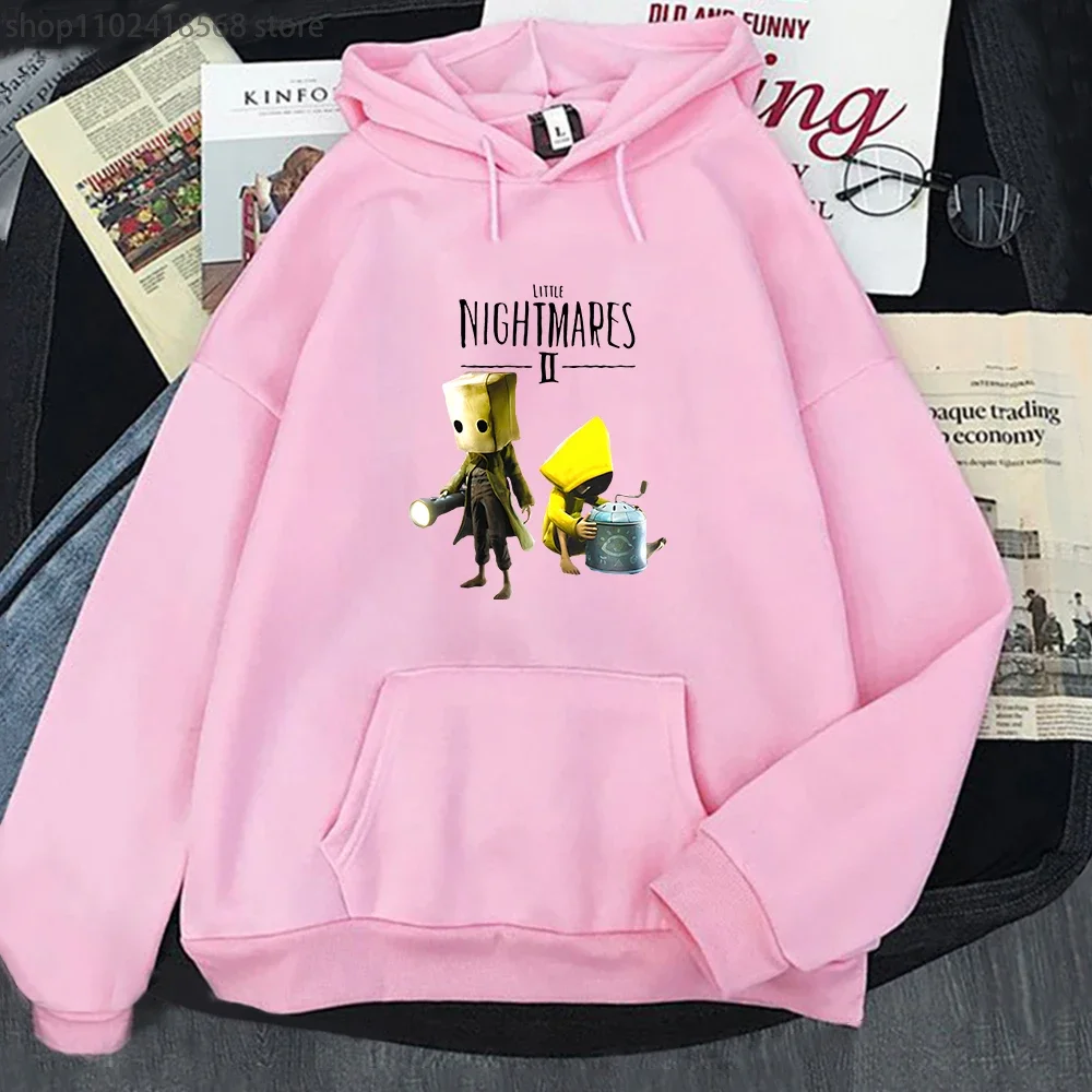 Little Nightmares Hoodies Fleece Cartoon Anime Sweatshirts Aesthetic Manga Graphic Men/women Clothes Harajuku Pocket Streetwear