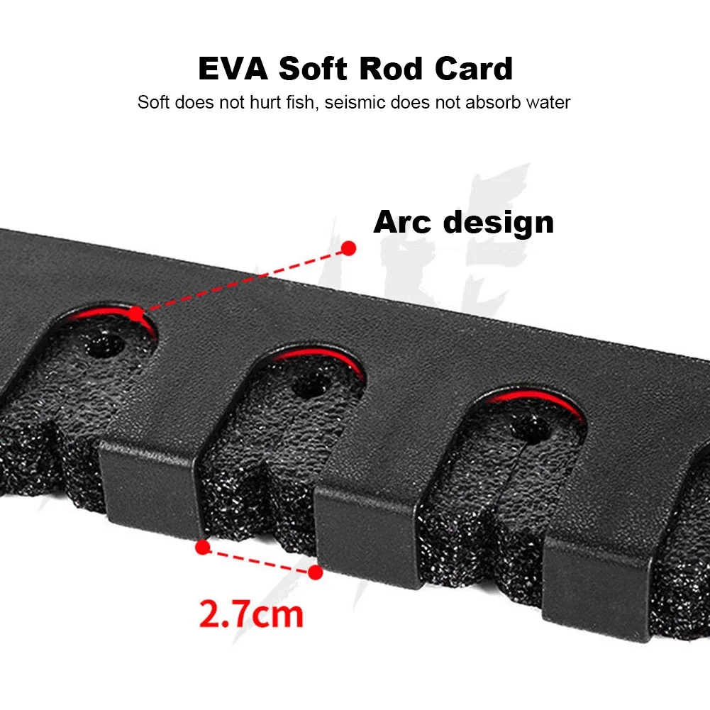Wall Mount Fishing Rod Holders Vertical Fishing Pole Holders Store 6 Rods Pole Rack for Garage Wall