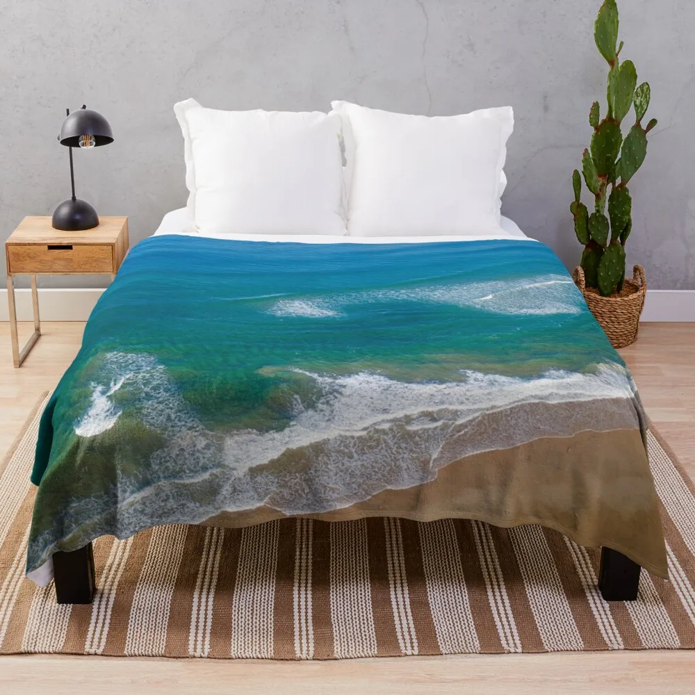 

Blue Sea Throw Blanket Luxury Thicken Blanket Fluffy Shaggy Blanket Sofa Blanket