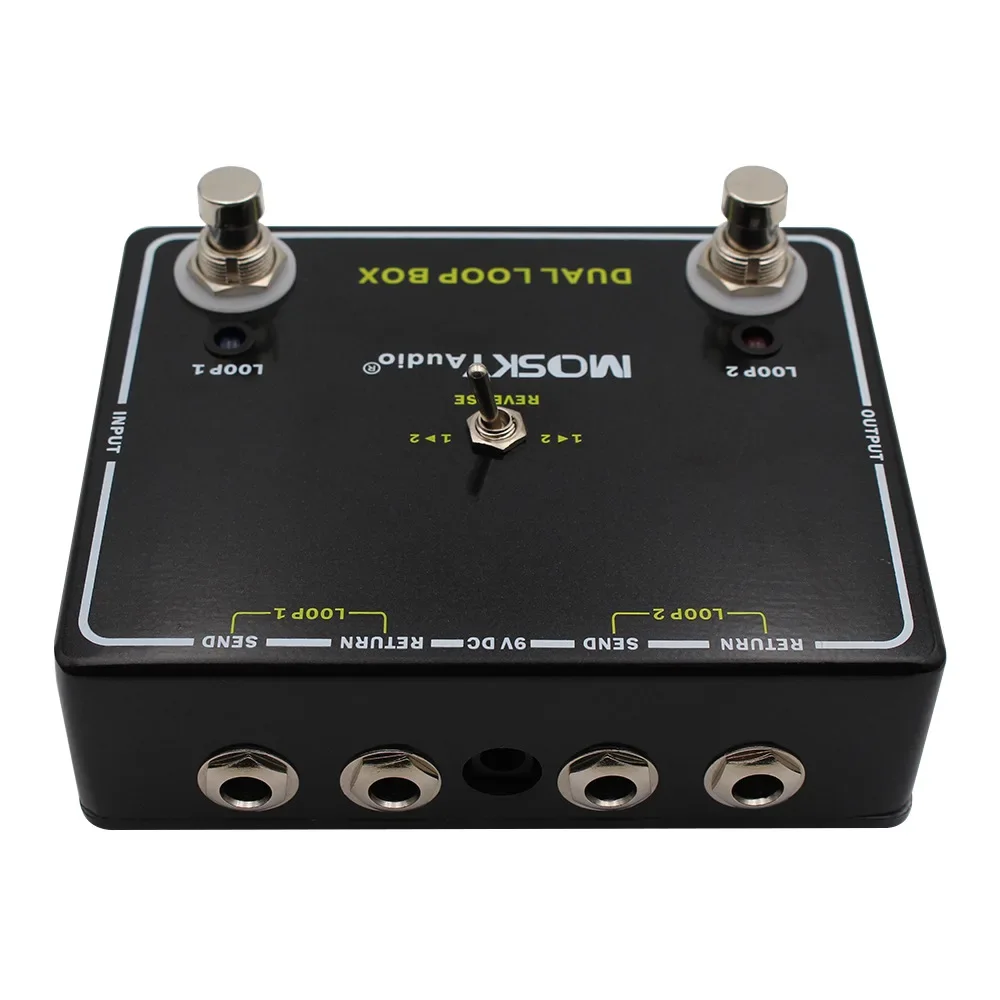 MOSKYAUDIO DUAL LOOP BOX Looper Pedal 2 Independent Loop Guitar Accessories True Bypass Footswitches Pedal Guitar Amp