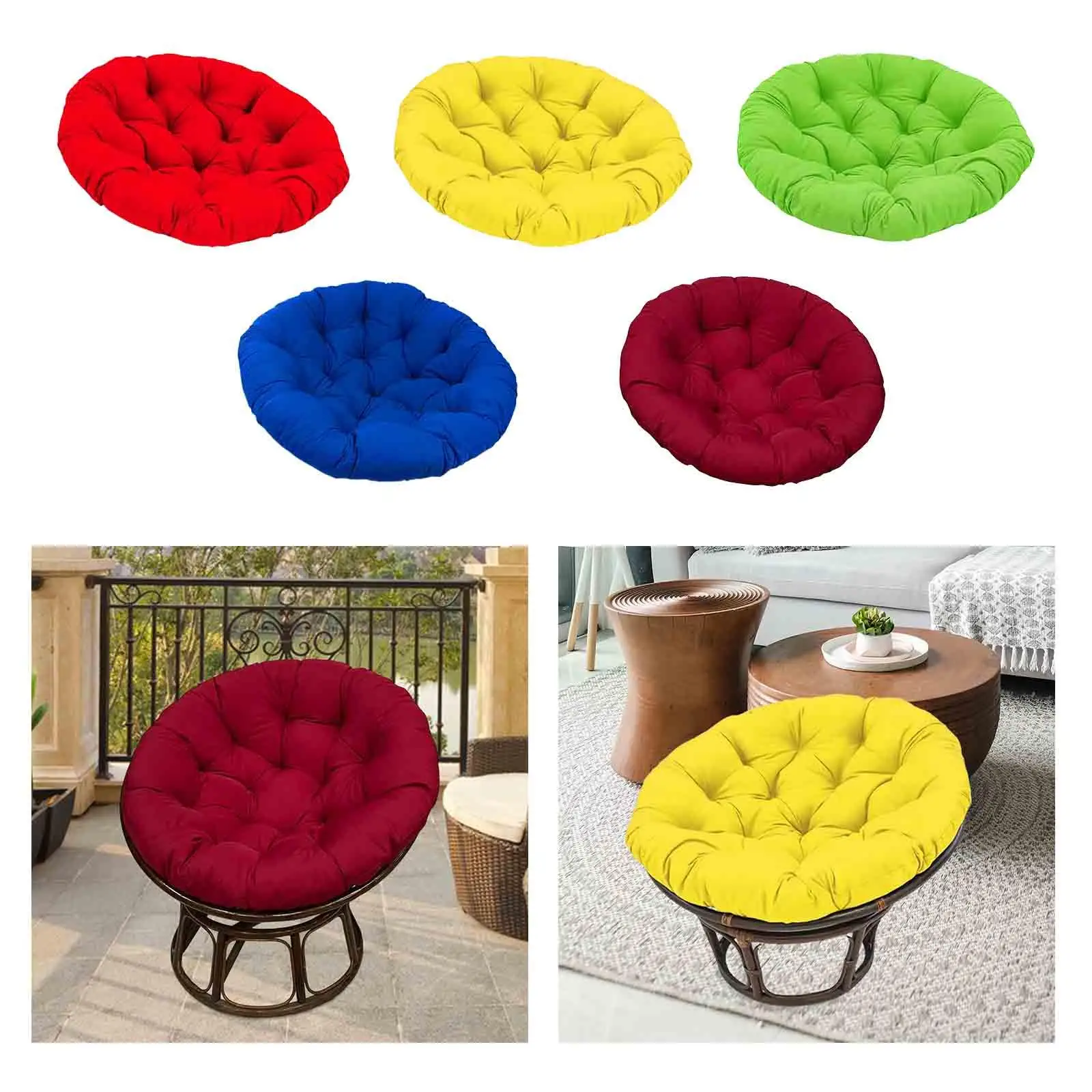 Hanging Chair Cushion 50cm Egg Chair Cushion Soft Comfortable Seat Cushion for Kitchen Living Room Indoor Outdoor Office Garden