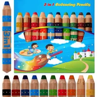 Multi-Talented Pencil woody 3 in 1 ARTY - Pack of 10 - Assorted Colors with Sharpener 1
