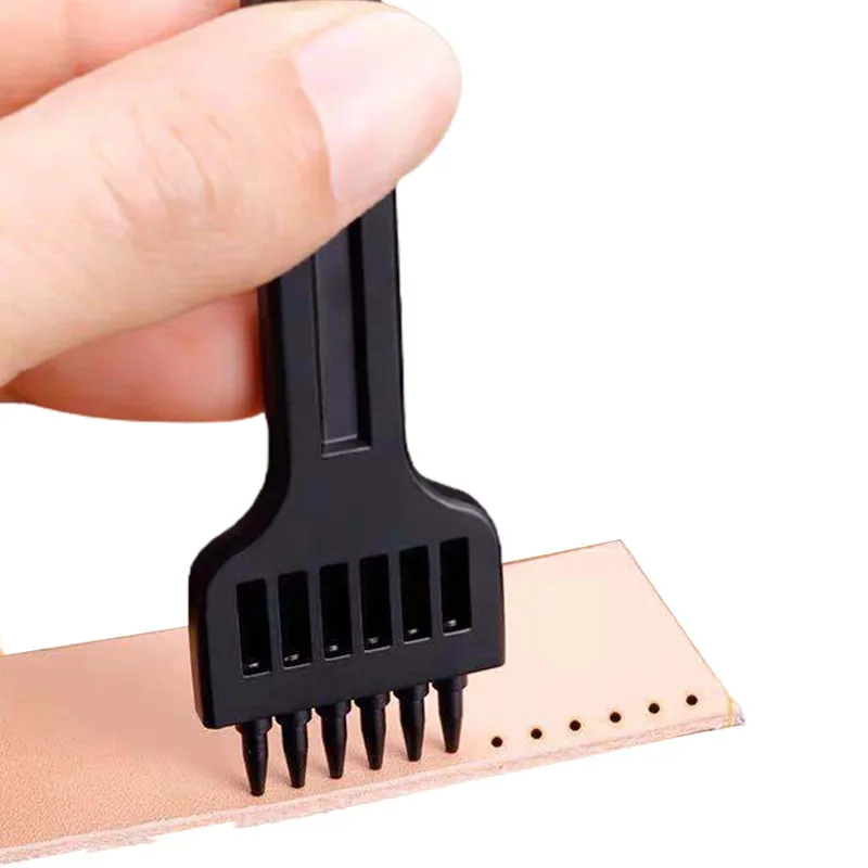 1Pcs 2/4/6 Prong Spacing Punch Tool for Leather Hole Punches Tool Lacing Stitching Sewing Leather Hole Punch дырокол для кожи