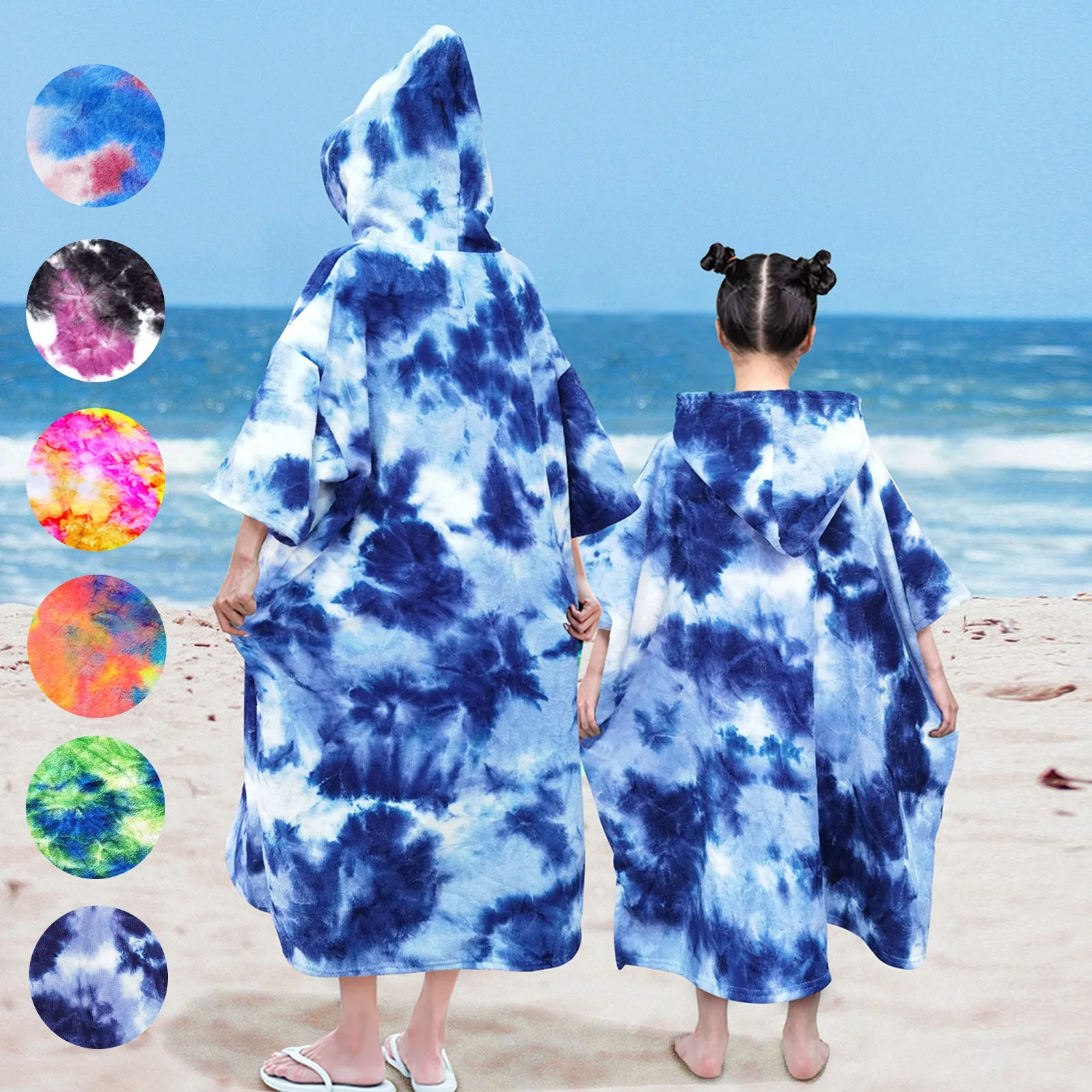 Surf Poncho Changed Towel Quick Dry Bath Towel Cape Women Cover-ups Hood Microfiber Swim Beach Blanket Beachrope For Child Adult