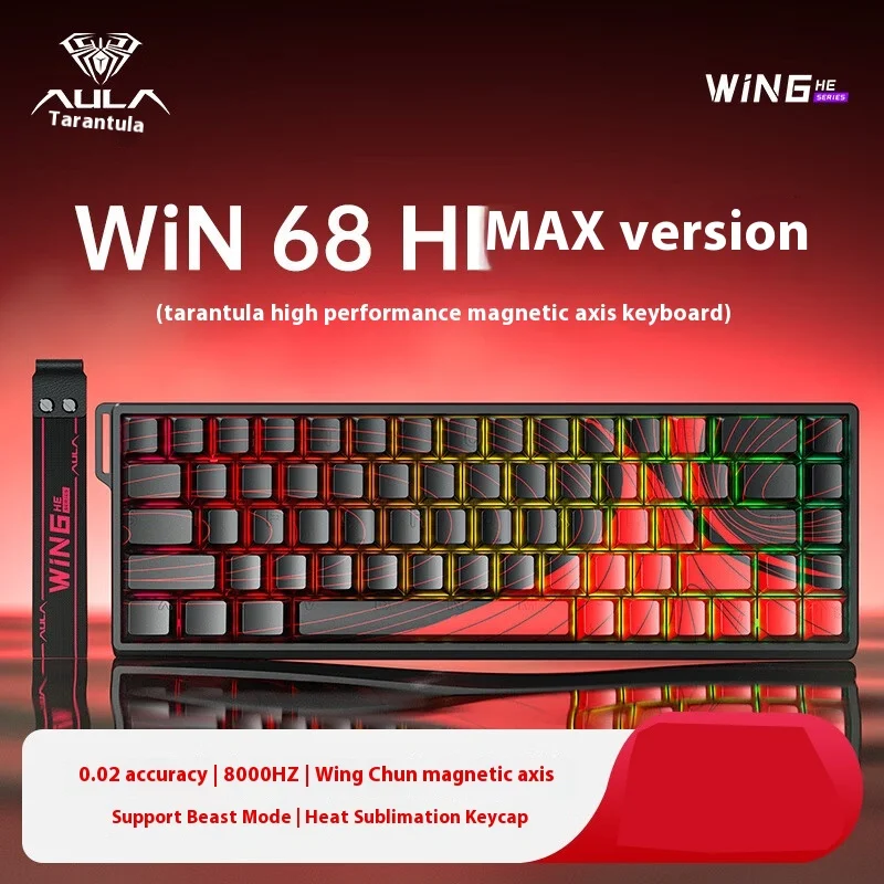 Aula Win60 Win68 He Magnetic Switch Keyboard 8k Wired Custom Rgb