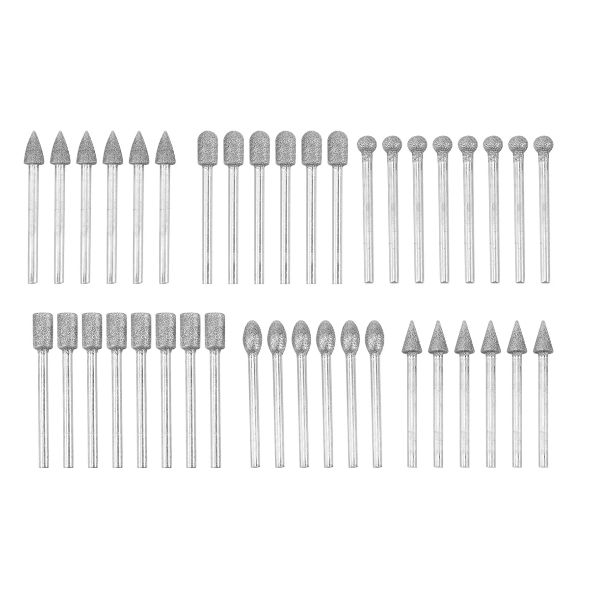 40 조각 다이아몬드 버 비트 돌 조각 세트 Dremel 로타리 도구 연마 조각 돌 ZJY에 대 한 1/8 인치 생크