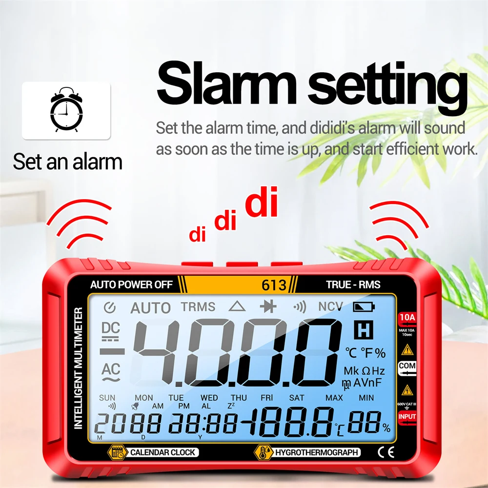 612 Smart Digital Multimeters AC/DC Current Voltage Capacitance Professional Measurement Multimetro Test Tools Ammeter Voltmeter 3