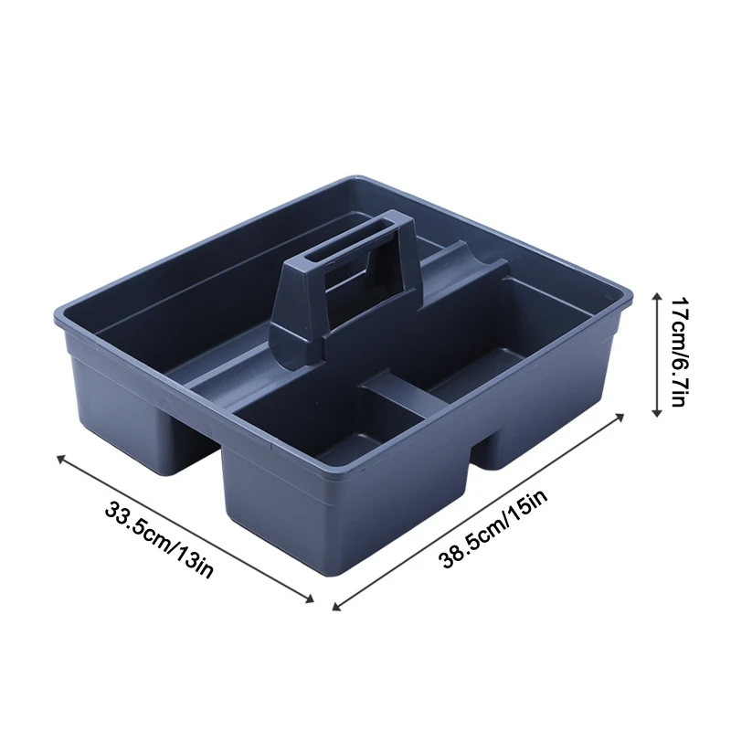 Plastic Storage Tray Handle Portable Sundry Compartment Basket For Cleaning Products Bottles Water Bottle