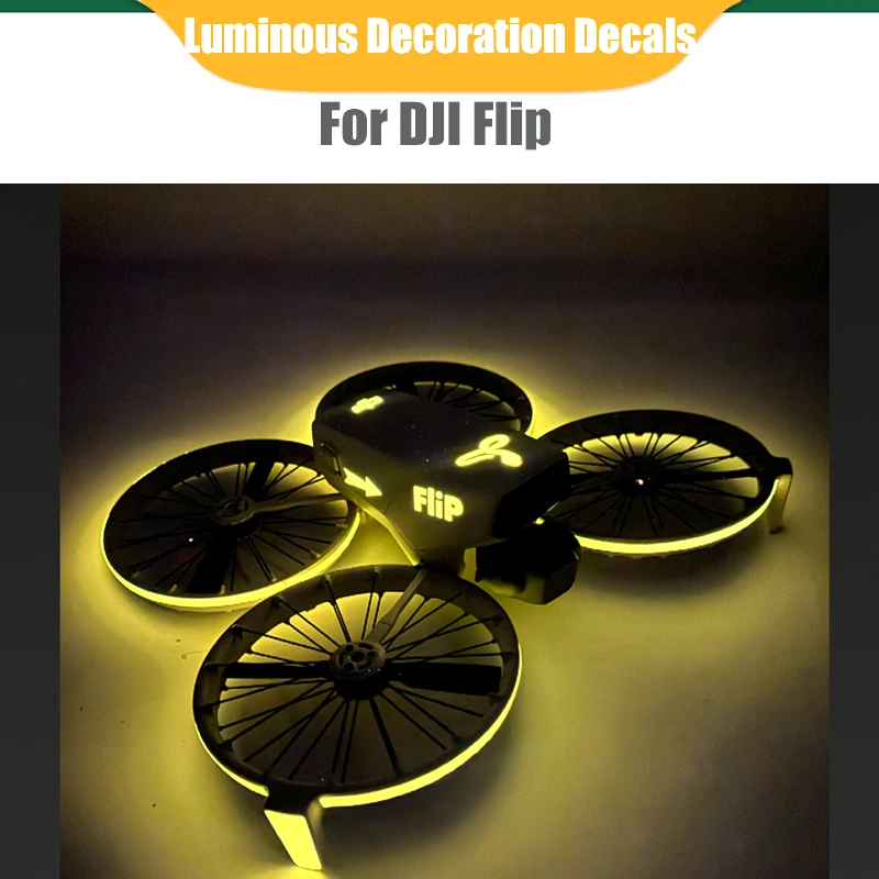 Colorful Luminous Stickers For DJI Flip Waterproof Night Flight Warning Drone Color Change Sticker drone accessories fashion stickers