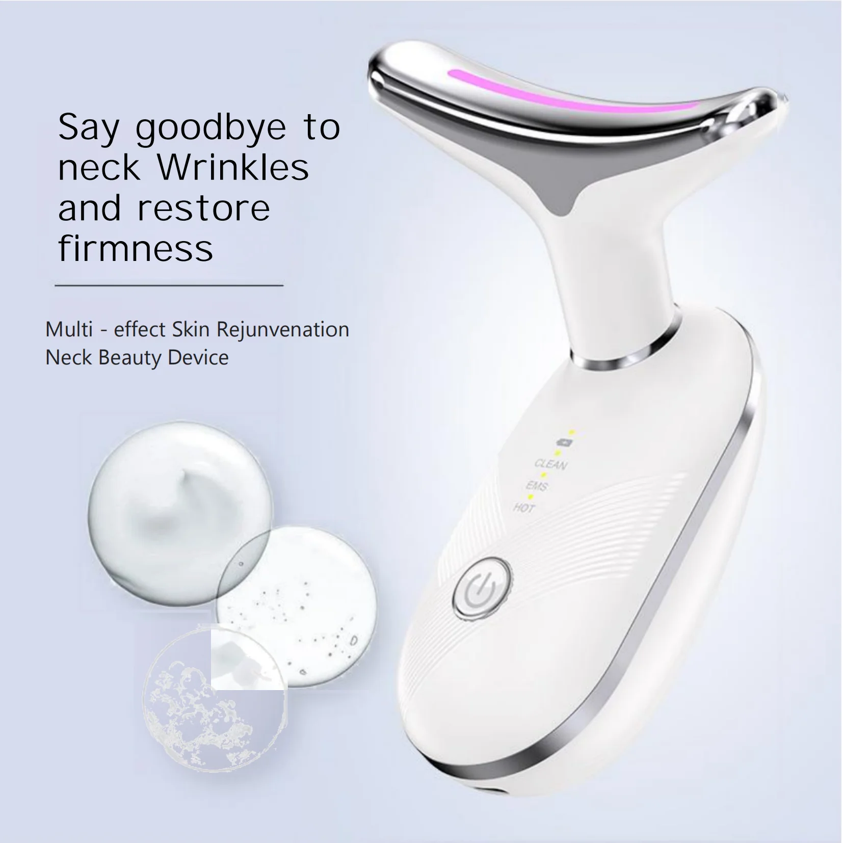 Multifunction Neck Face Massager Sculpting Tool 3 Mode Vibration Microcurrent Facial Device Double Chin Remover for Skin Care