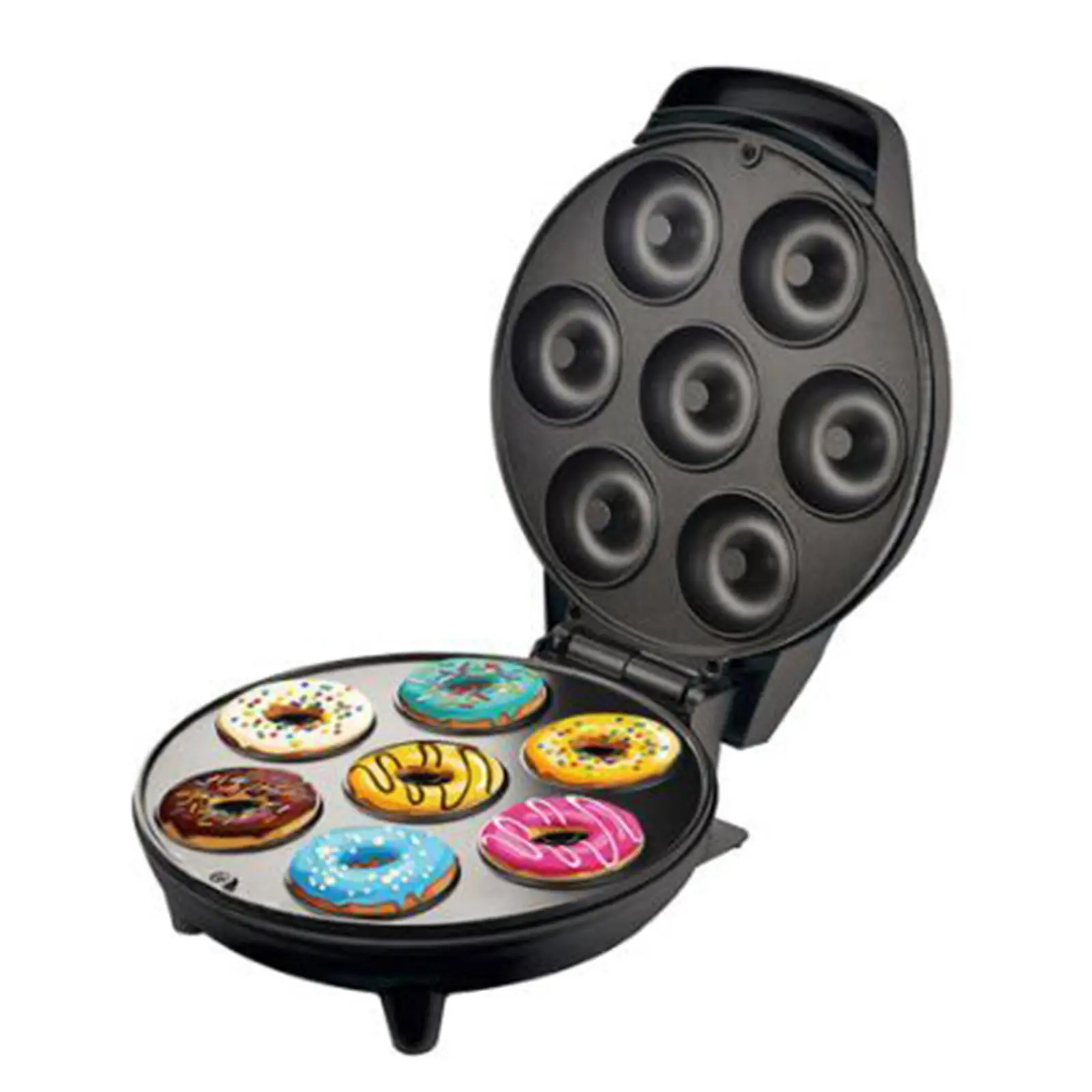 

Donut Maker Machine Desserts Easy to Clean Breakfast Nonstick Surface with Reminder Light Appliance for Coffee Shop Home