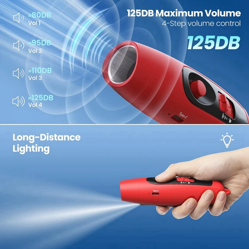 ABVH-Electronic Whistle With USB Charging,For Referee Coaches Teacher,Outdoor Sport Game Camping Whistle With Lanyard