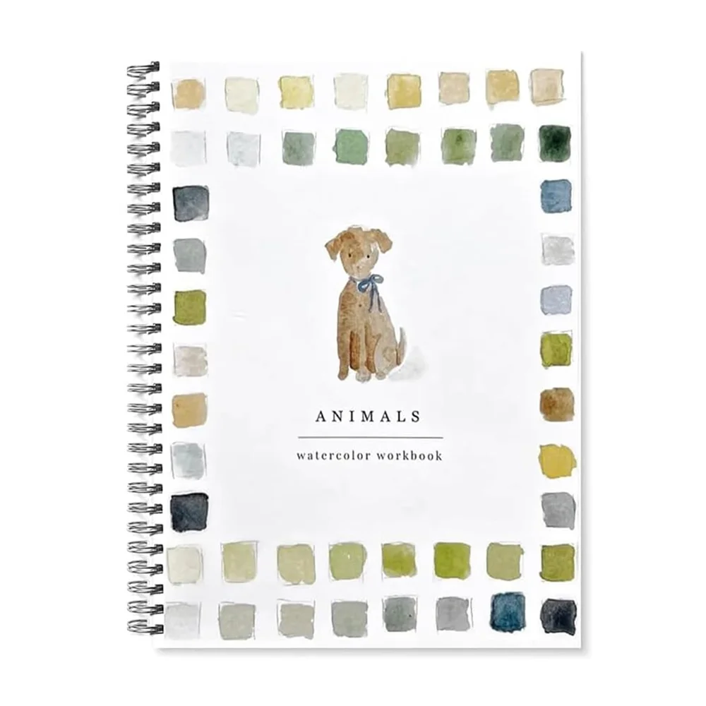 Watercolor Learning Set Beginner Watercolor Workbook - Birds Painting Kit With 12 Colors & Brush For Kids & Adults Birds Watercolor Art Set