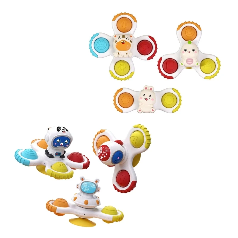 

Versatile Suction Cup Spinners Toy Multi functional Toy for Playtimes and Mealtime Develop Cognitive Skills Toy H37A