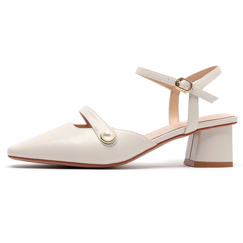 thumbnail image 1 of 2022 Primavera Nuevo Diseño Zapatos de Mujer Correa de Tobillo Zapatos de Tacón Alto de Cuero PU Zapatos de Bombas Individuales, 1 of 5