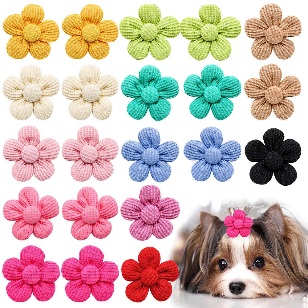 10PCS Spring Flower Bow for Dogs and Cats 1