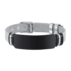 Sleek Stainless Steel Mesh Strap Bracelet - Elegant Daily Wear Jewelry (Gold)
