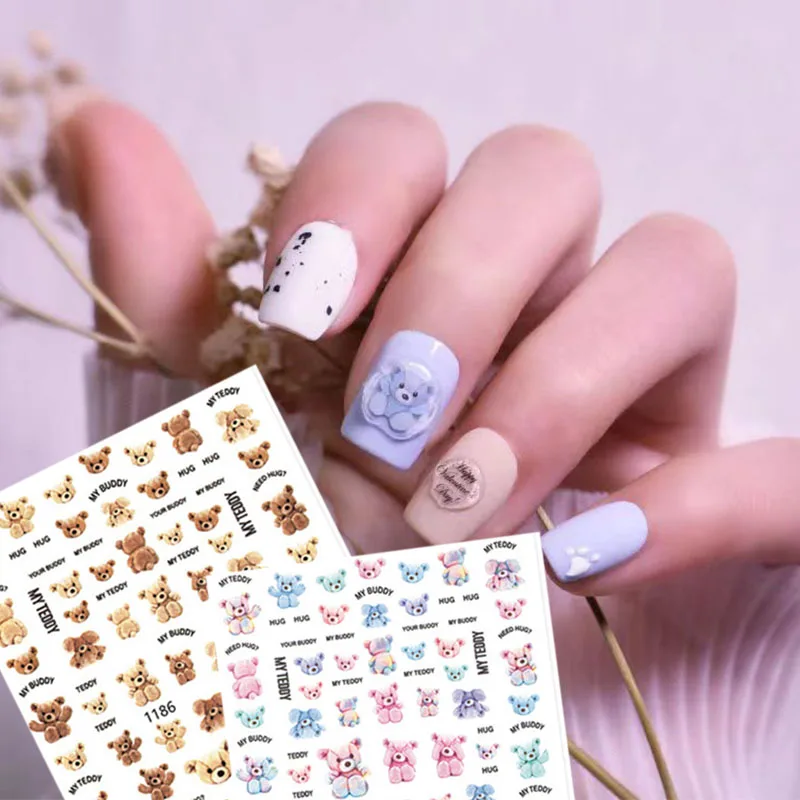 Teddy Nail Art 