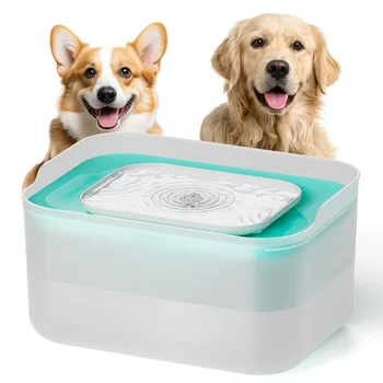 8L Large Capacity Smart Dog Water Fountain Pet Automatic Water Feeder Cat Dog Water Fountain with Window Silent (No 5V 1A Plug）