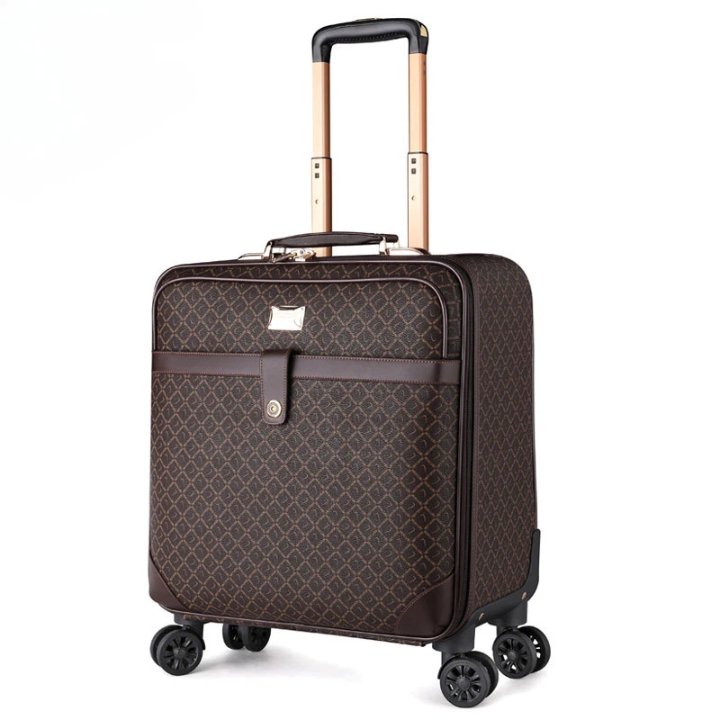 PVC 24/28 inches Zipper Cabin Suitcases Set Travel Aluminum Trolley Password Business Boarding Waterproof Luggage With Wheels