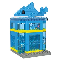 Mini City Street View Building Blocks - 3D Architecture Toy Set (Aquarium)
