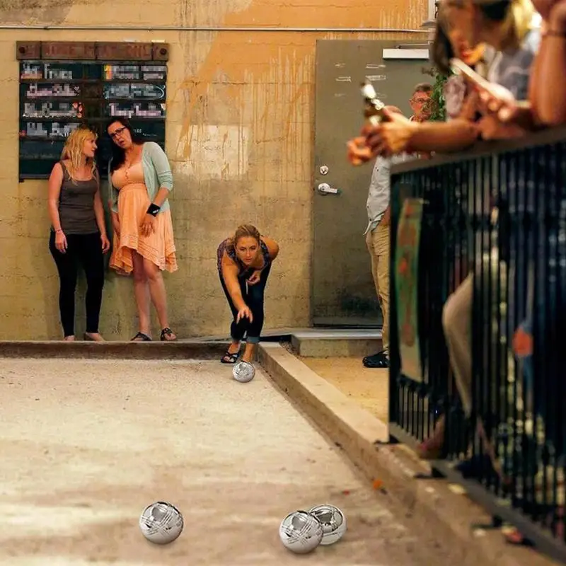 Boules Ball Set Metal Outdoor Bocce Ball Kit Roller Game With Carrying Bag For Outdoor Picnic Family Backyard Beach