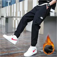 

2022 New Cargo Pants Loose Sweatpants Hip Hop Joggers Men Harem Pants Multi-Pocket Ribbons Man Streetwear Casual Mens Pants