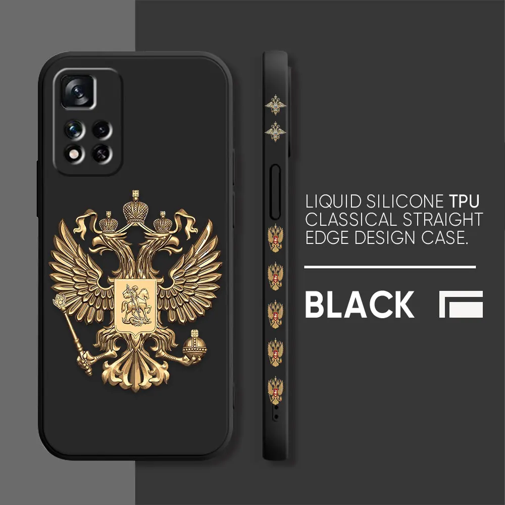 thumbnail image 1 of Funda para Redmi Note 12 11 11T 11R 11E 10 9 8 7 7S PRO PLUS 4G 5G Funda de silicona líquida Simple emblema de la Federación Rusa, 1 of 5