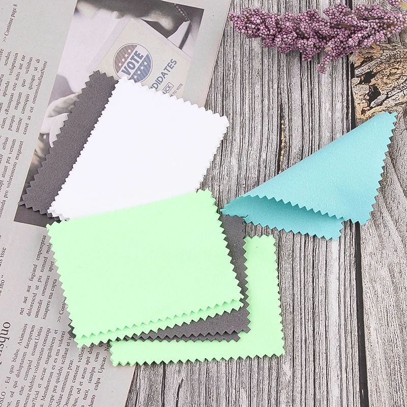 20/50Pcs Polish Polishing Cloth Silver Color Cleaning Polishing Cloth Soft Clean Wipe Wiping For Silver Gold Jewelry Tool