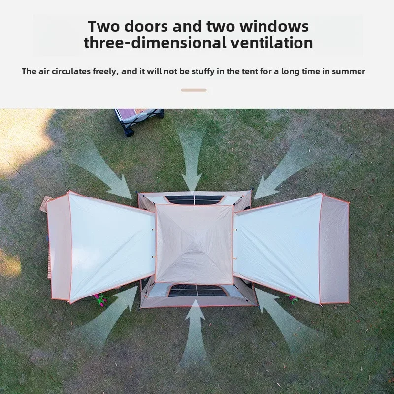 Outdoor Fully Automatic Quick-opening Two-in-one Canopy Vinyl Tent 4