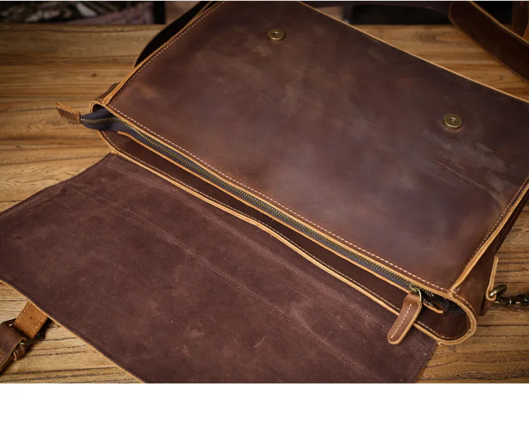 PNDME Business Vintage Luxus erste Schicht Rindsleder Herren Aktentasche Designer handgefertigte Luxus Echtleder 15-Zoll Laptop Handtasche – Detail 28