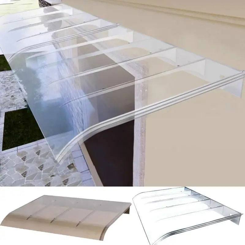 Window Awnings Exterior Transparent Canopy Outdoor Patio Front Door Awning Canopy Patio Awning Windproof 40x40/40x50cm window awning