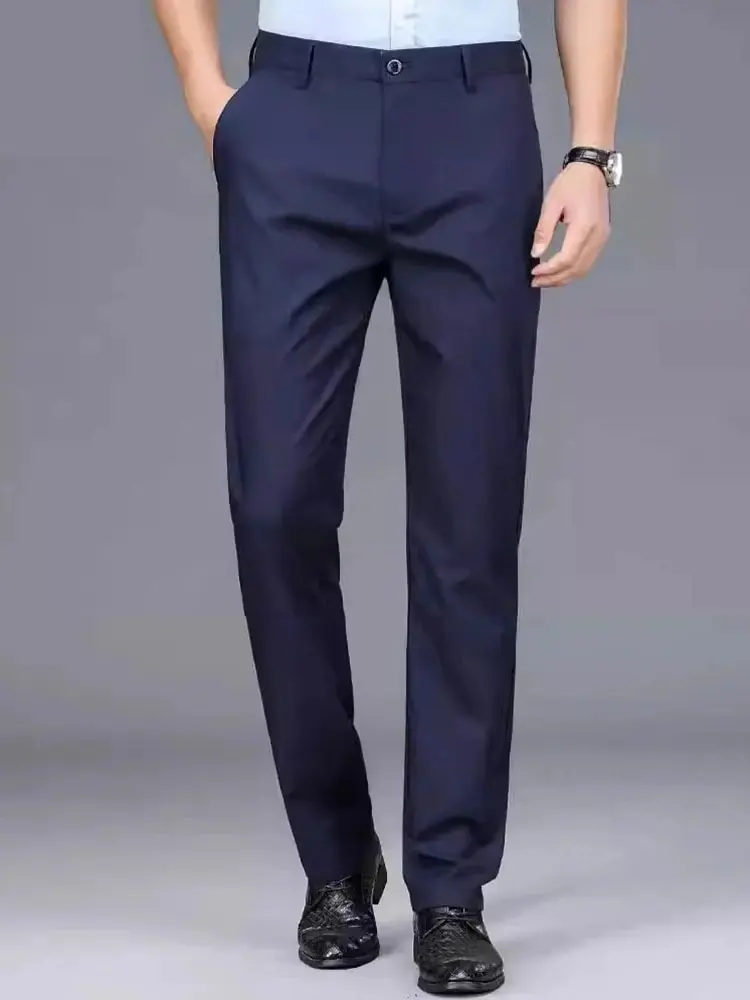 Male Smart Casual Pants Stretchy Sports Men's Fast Dry Trousers Spring Autumn Full Length Straight Office Black Navy Work Pants 17 Male Smart Casual Pants Stretchy Sports Men's Fast Dry Trousers Spring Autumn Full Length Straight Office Black Navy Work Pants