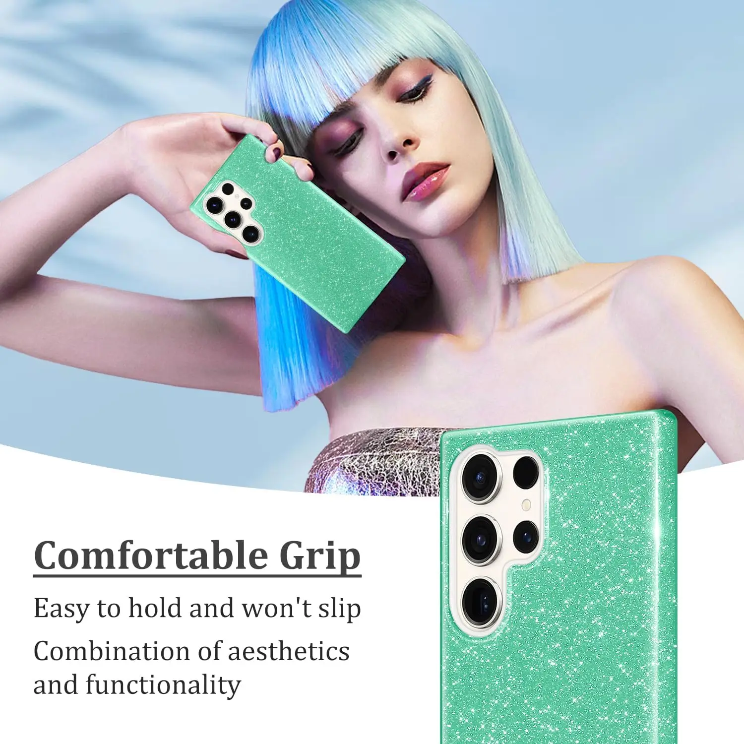 Glitter Phone Case for Women - Cute and Stylish Cover with Sparkling Design