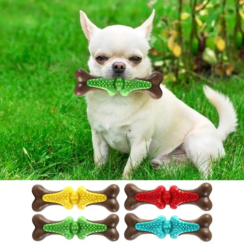 

Puppy Teething Toys Chewing Training Toy TPR Bone Shape Non Toxic Bite Resistance Dental Cleaning For Small Medium And Large Dog