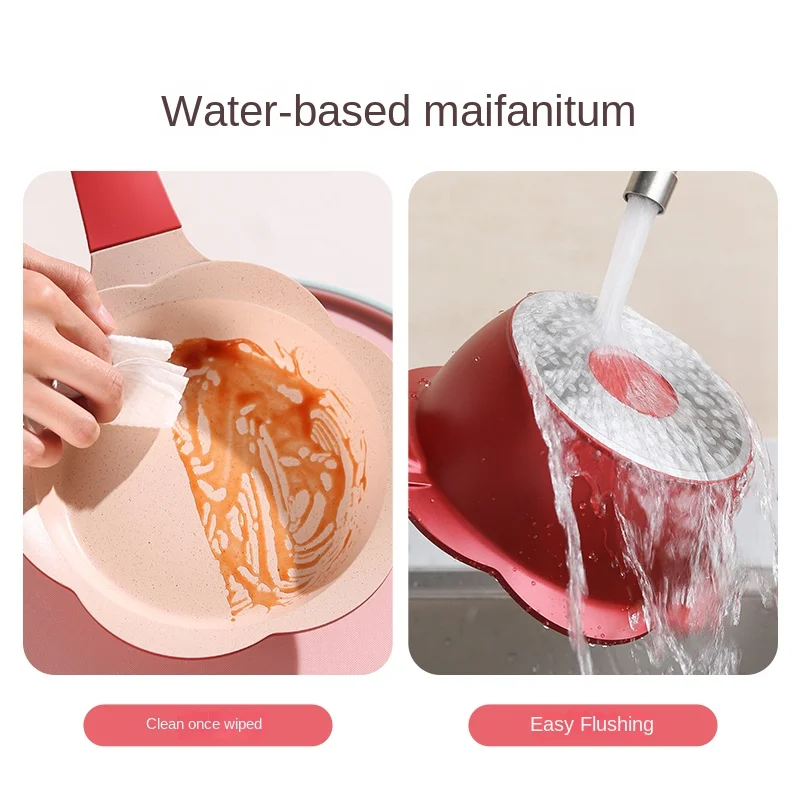 Cartoon Petal Baby Supplementary Food Pot Medical Stone Fish Cake Pots Multi Functional Cooking Integrated Baby Non Stick Pans 5